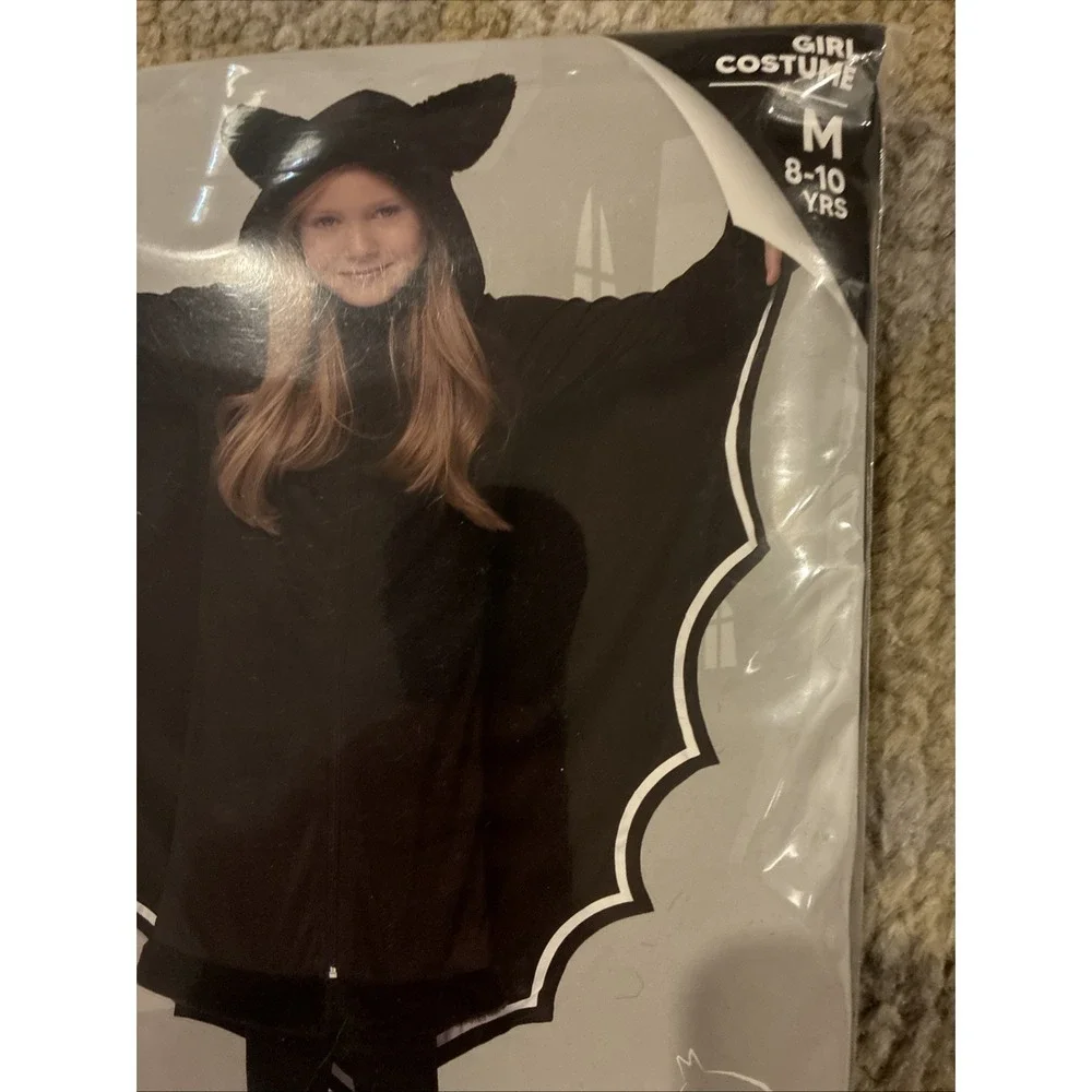 Bat costume Halloween Bat Wings Medium 8-10 Year old nwt Spooktacular Creations
